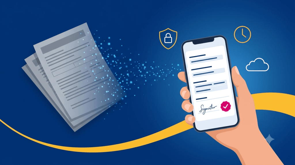 Digitalizarea SSM — fișă de instruire semnată electronic pe telefon