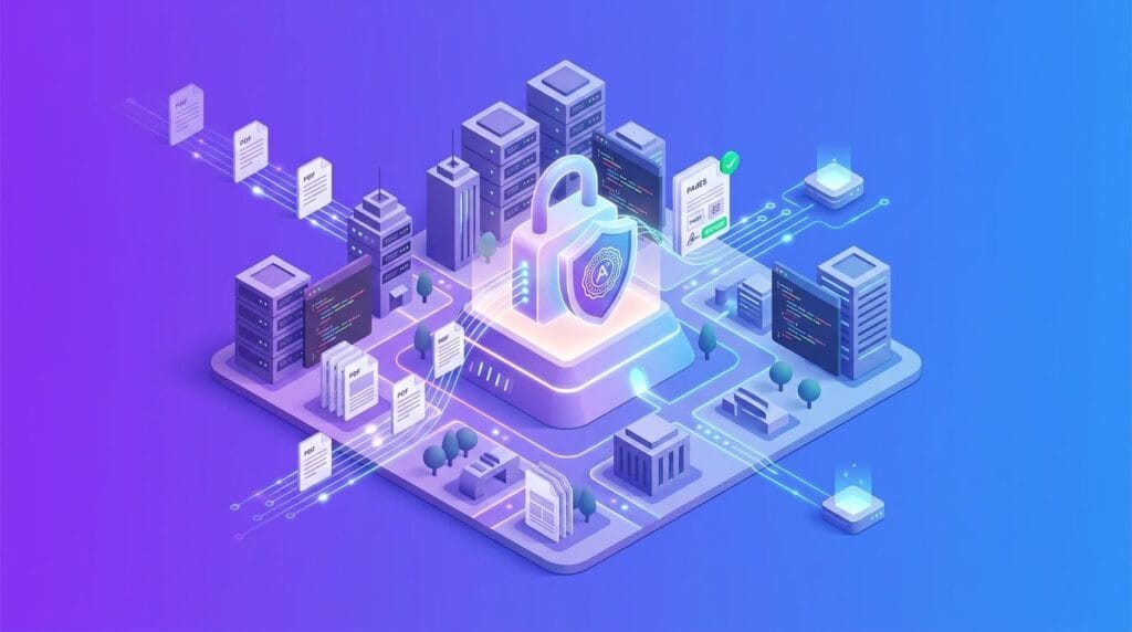 sistem API semnătură electronică cu lacăt în centru
