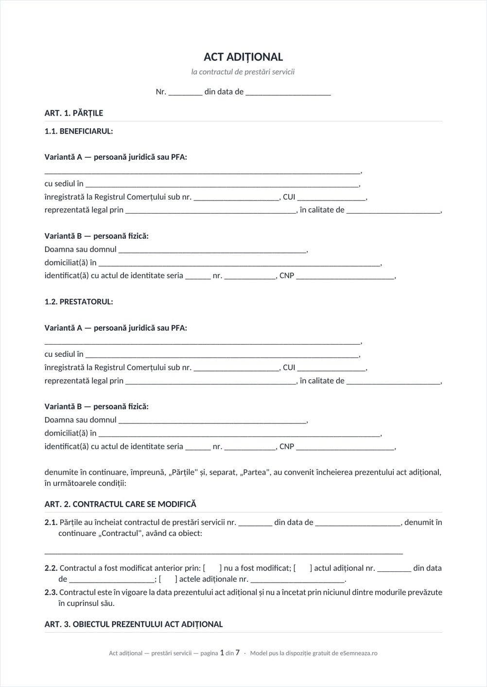 model-act-aditional-contract-prestari-servicii